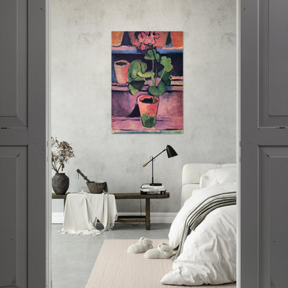 POT OF GERANIUMS 1912 - Henri Matisse Brushed Aluminum Print - 70x100 cm / 28x40 inches | Henri Matisse Aluminum Print | Henri Matisse Prints