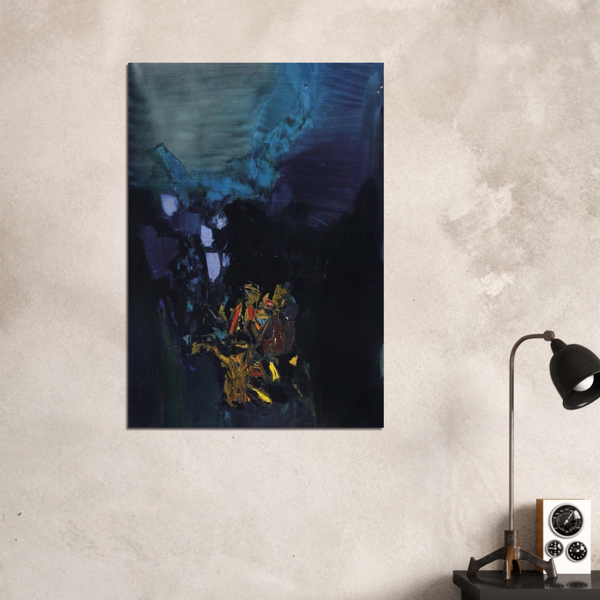 Vallée de Gorbio - Abstract Art - S. H. Raza Brushed Aluminum Print - 70x100 cm / 28x40 inches | S. H. Raza Aluminum Print | S. H. Raza Prints