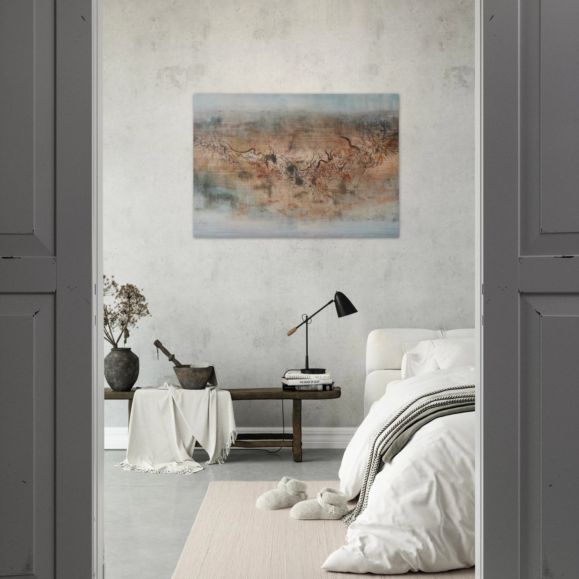 VENT ET POUSSI RE 1957 - Zao Wou-Ki Brushed Aluminum Print - 70x100 cm / 28x40 inches | Zao Wou-Ki Aluminum Print | Zao Wou-Ki Prints