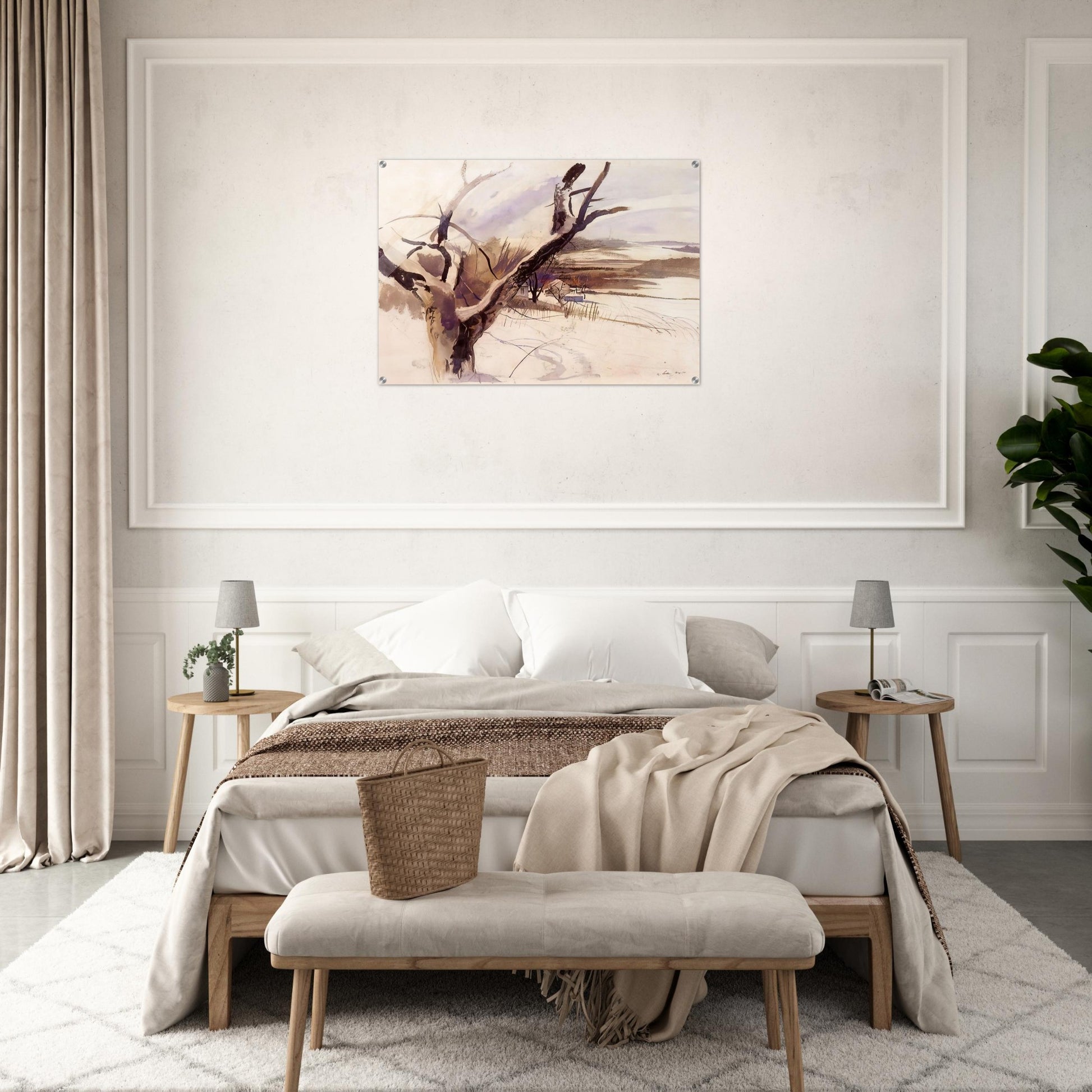 WINTER FARM SCENE - Andrew Wyeth Acrylic Print - 70x100 cm / 28x40″ inches | Andrew Wyeth Wall Art | Andrew Wyeth Prints