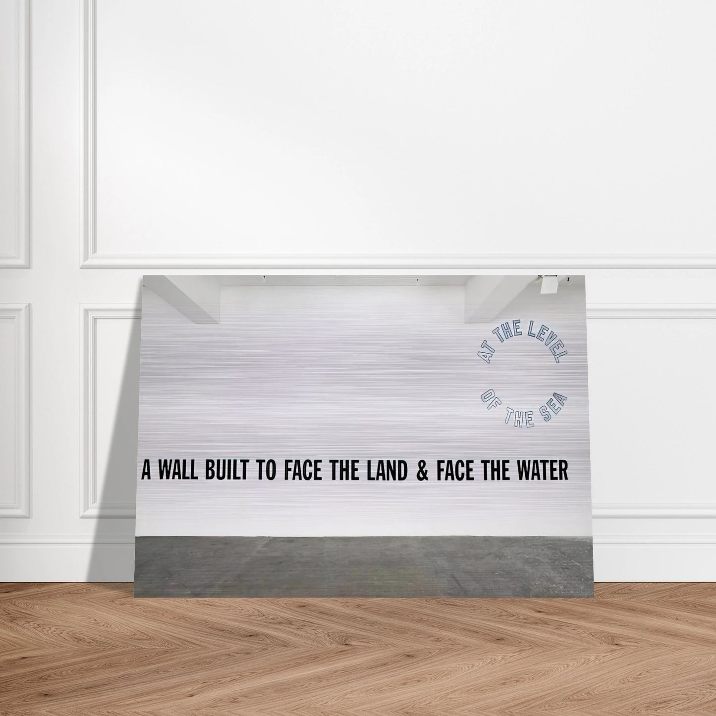 A Wall Built... - 2008 - Lawrence Weiner Brushed Aluminum Print - 70x100 cm / 28x40 inches | Lawrence Weiner Aluminum Print | Lawrence Weiner Prints