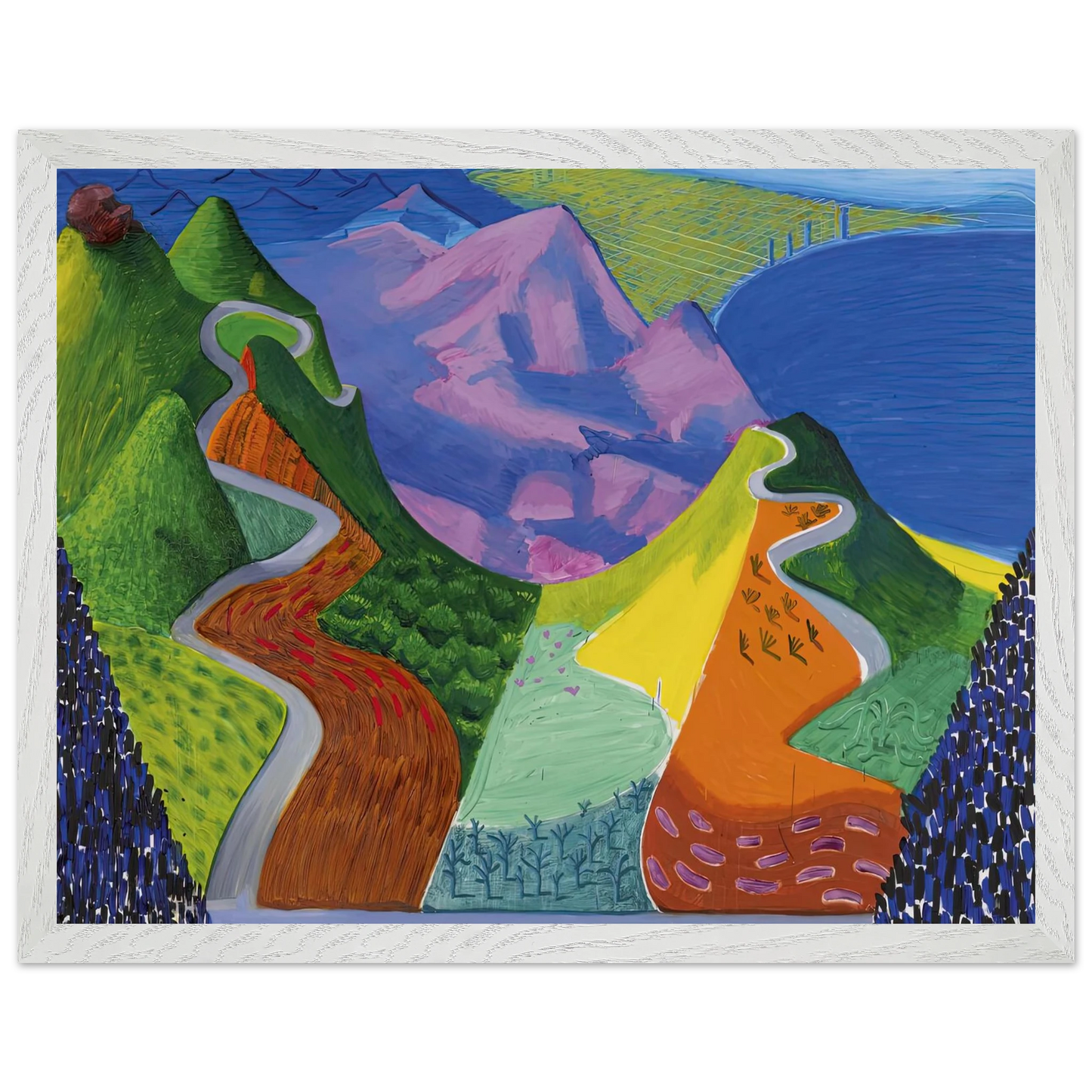 David Hockney - David Hockney Wall art - 40x50 cm / 16x20 inches - Premium Wooden Framed Poster With Fine Art Paper-canvas - Wood frame