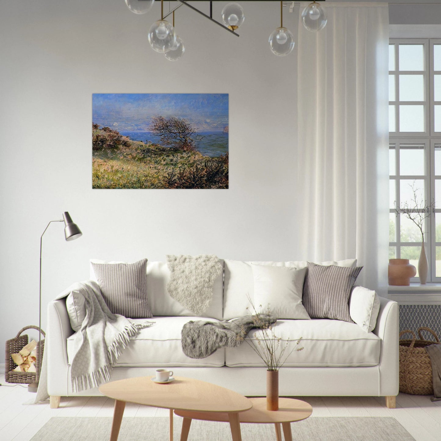 On the Cliff at Fecamp - claude monet Brushed Aluminum Print - 70x100 cm / 28x40 inches | claude monet Aluminum Print | claude monet Prints
