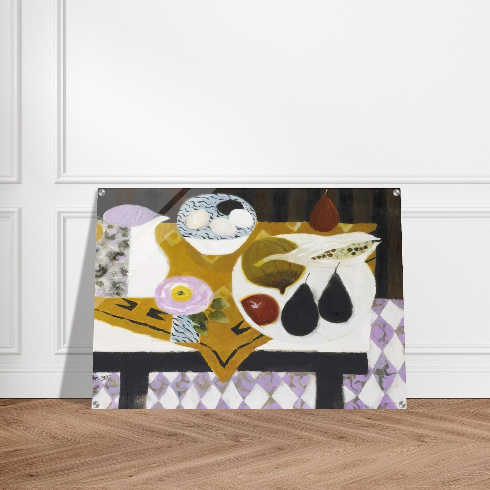 Bowl of Eggs - 1985 - Mary Fedden Acrylic Print - 70x100 cm / 28x40″ inches | Mary Fedden Wall Art | Mary Fedden Prints