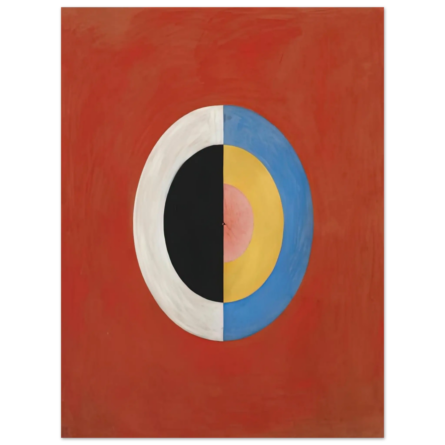 Hilma af Klint - THE SWAN NO 17 1915 0 Wall art - 15x20 cm / 6x8 Inches - Premium Wooden Framed Poster With Fine Art Paper - Wood frame