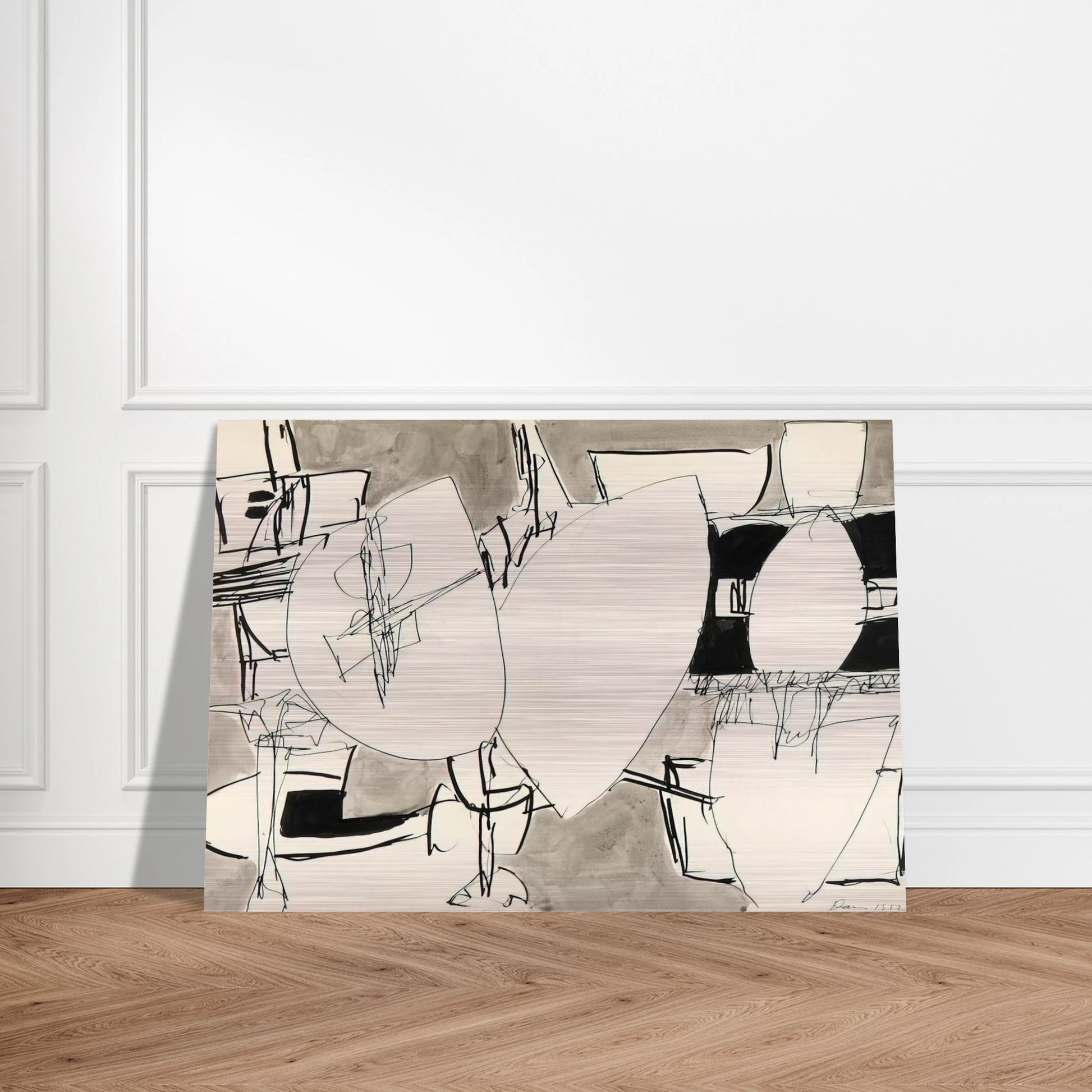 Inner Space - 1952 - Gene Davis Brushed Aluminum Print - 70x100 cm / 28x40 inches | Gene Davis Aluminum Print | Gene Davis Prints