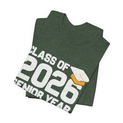 Camiseta de último año de la clase de 2026, camiseta de graduación, regalo de graduación unisex, ropa para estudiantes de último año de secundaria, camiseta con destino a la universidad