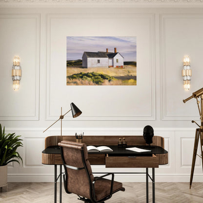Ryders House - Edward Hopper Brushed Aluminum Print - 70x100 cm / 28x40 inches | Edward Hopper Aluminum Print | Edward Hopper Prints