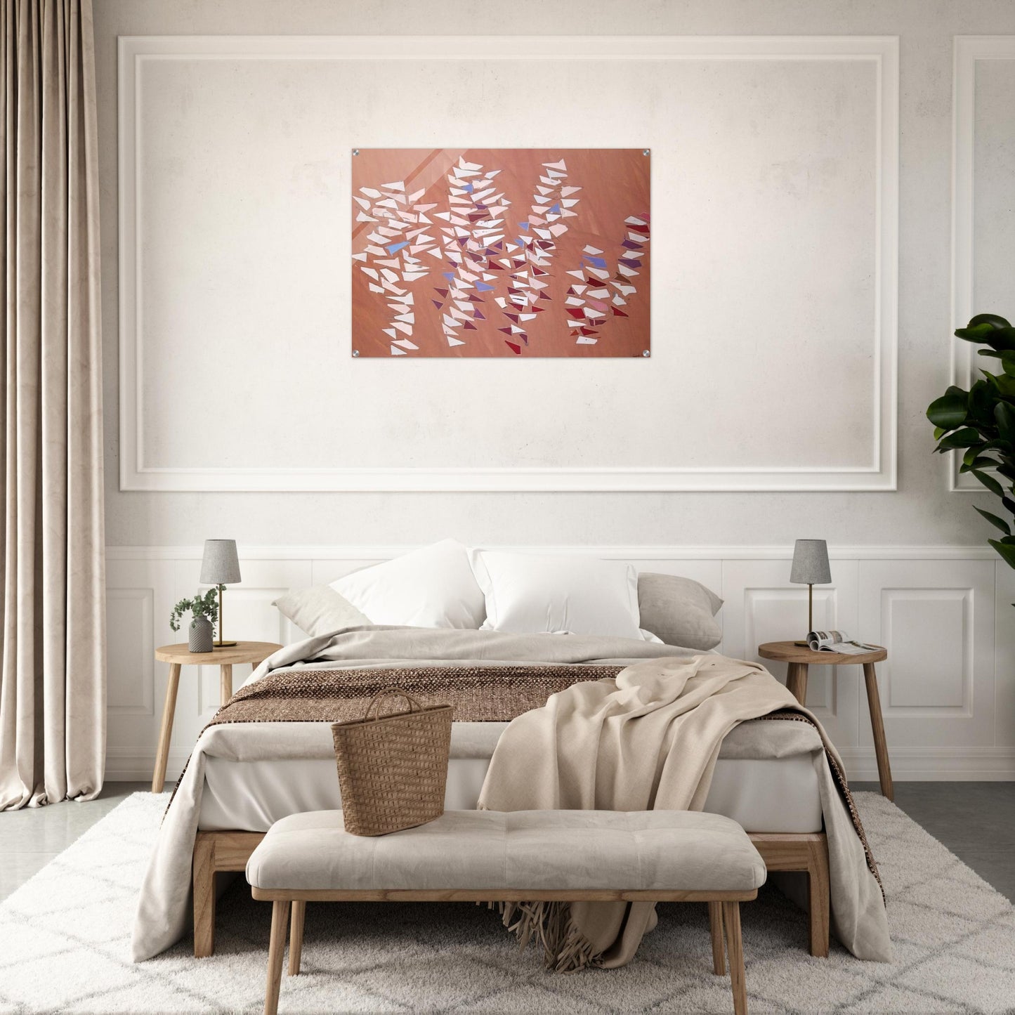 On Gray Pink - 1988 - Robert Goodnough Acrylic Print - 70x100 cm / 28x40″ inches