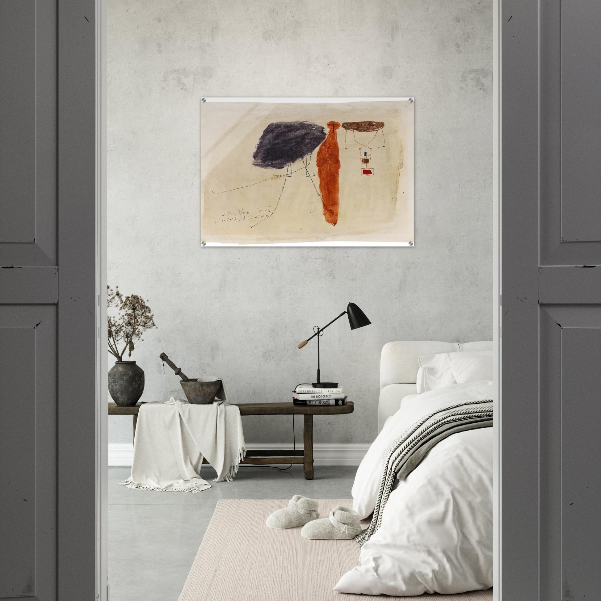 Komposition - 1959 - Julius Bissier Acrylic Print - 70x100 cm / 28x40″ inches