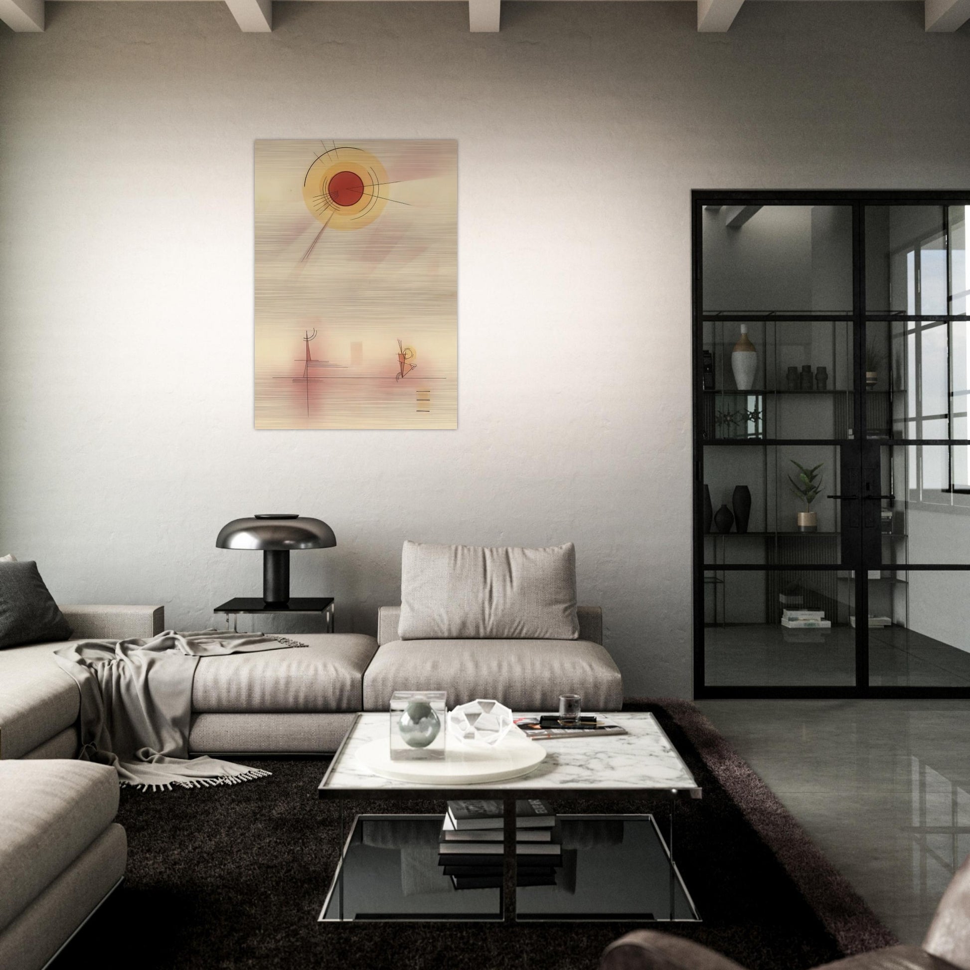 STRAHLEN 1929 - Wassily Kandinsky Brushed Aluminum Print - 70x100 cm / 28x40 inches | Wassily Kandinsky Aluminum Print | Wassily Kandinsky Prints