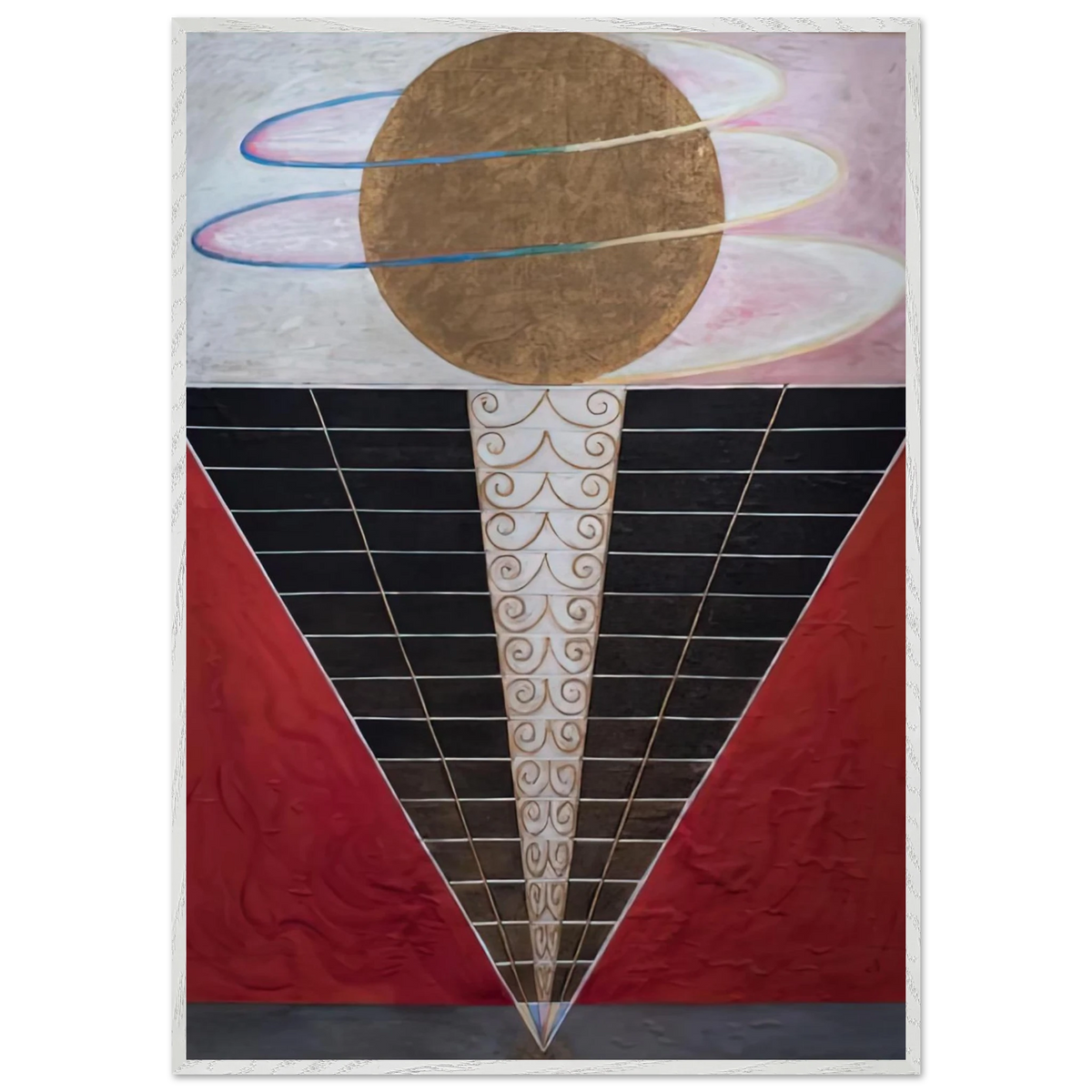 Hilma af Klint - ALTARPIECE NO 2 1915 Wall art - A2 (42 x 59.4  cm) - Premium Wooden Framed Poster With Fine Art Paper-canvas - Wood frame