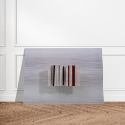 Relief Construction in White, Black and Maroon - 1963 - Victor Pasmore Brushed Aluminum Print - 70x100 cm / 28x40 inches | Victor Pasmore Aluminum Print | Victor Pasmore Prints