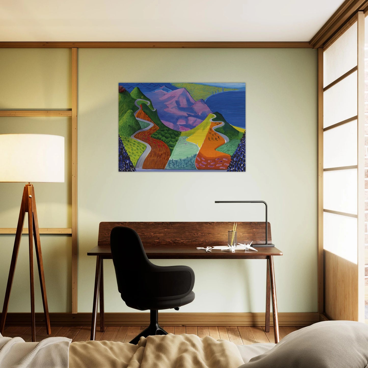 David Hockney - David Hockney Brushed Aluminum Print - 70x100 cm / 28x40 inches | David Hockney Aluminum Print | David Hockney Prints