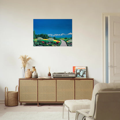 Elv Alps - Hiroshi Nagai Brushed Aluminum Print - 70x100 cm / 28x40 inches | Hiroshi Nagai Aluminum Print | Hiroshi Nagai Prints