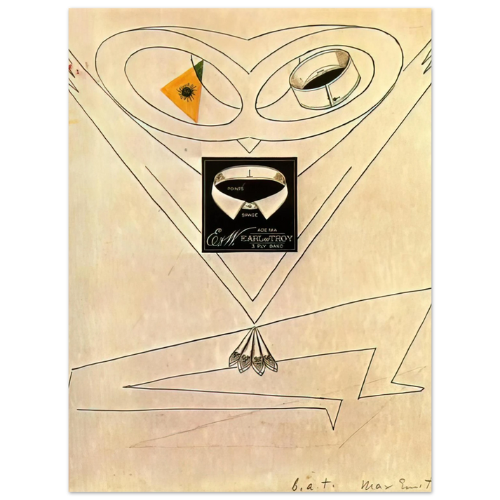 Max Ernst - Dancing Owl  75x100 cm / 30x40inches Fine Art Poster