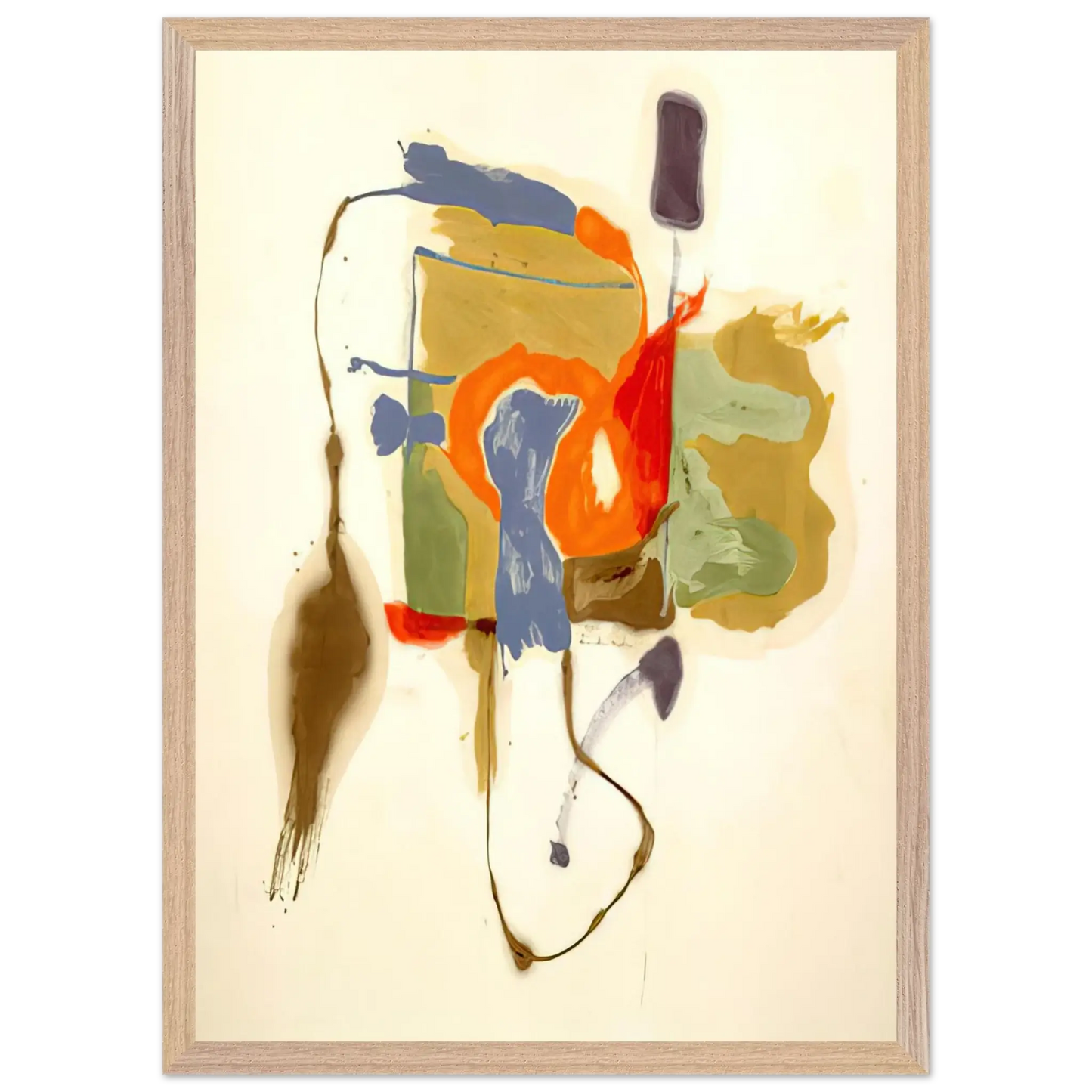 Helen Frankenthaler - Blue Form in a Scene - 1961 Wall art - A2 (42 x 59.4  cm) - Fine Art Poster - -