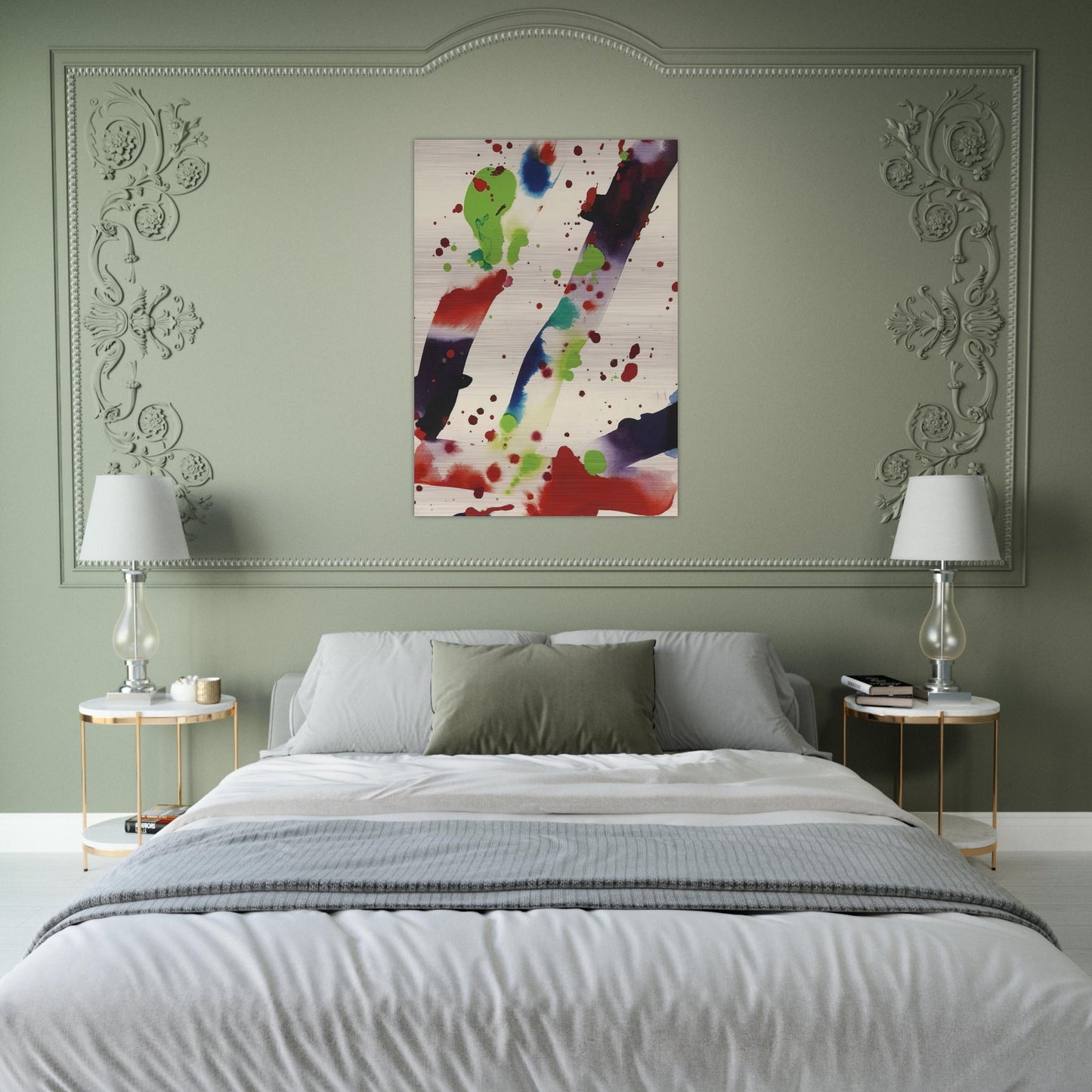 Hello - Sam Francis Brushed Aluminum Print - 70x100 cm / 28x40 inches | Sam Francis Aluminum Print | Sam Francis Prints