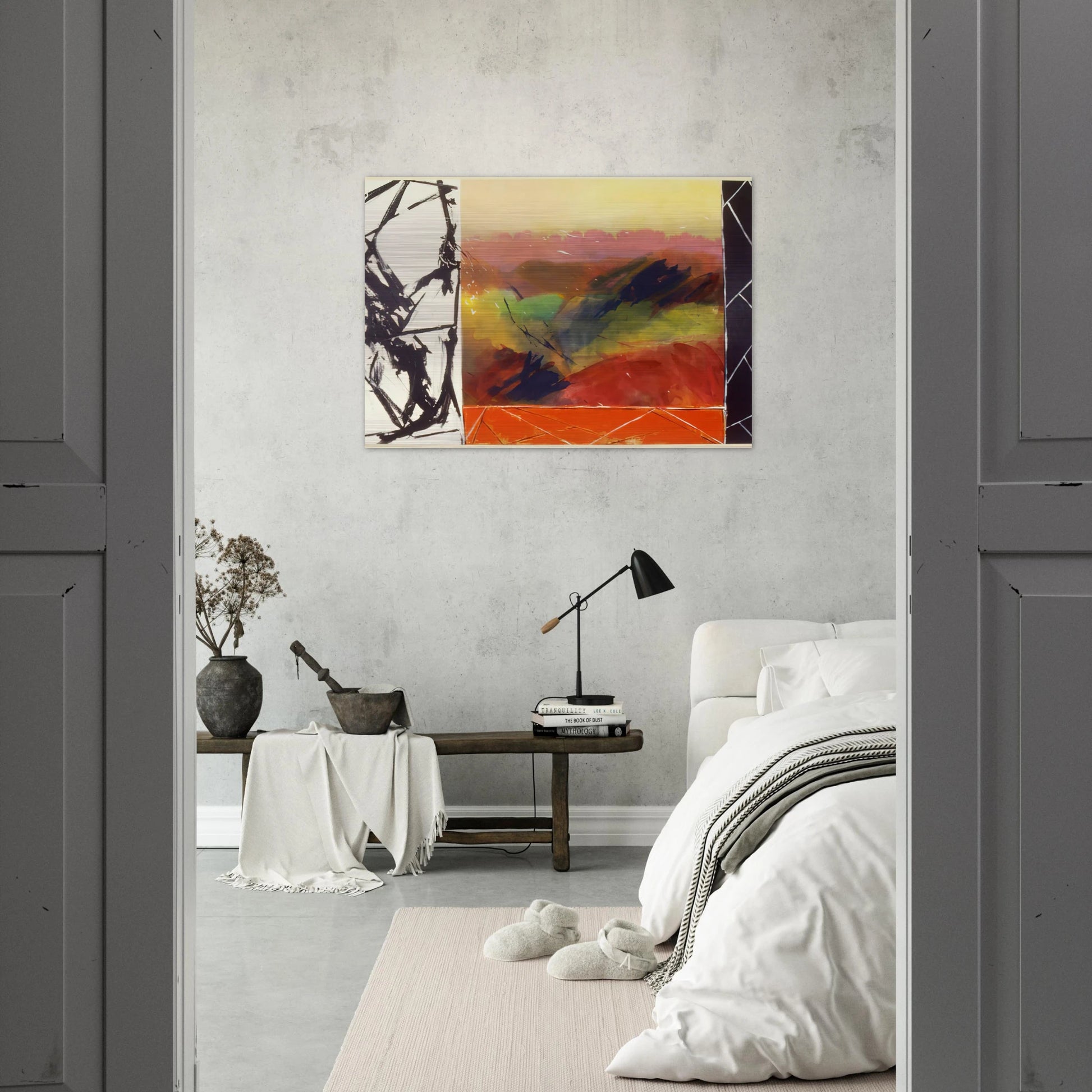 Railroad Gate - 1989 - Ronnie Landfield Brushed Aluminum Print - 70x100 cm / 28x40 inches | Ronnie Landfield Aluminum Print | Ronnie Landfield Prints