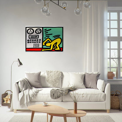 POP SHOP III 1989 - Keith Haring Brushed Aluminum Print - 70x100 cm / 28x40 inches | Keith Haring Aluminum Print | Keith Haring Prints