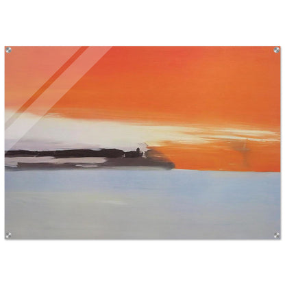 Chemin de fer au bord de la mer, soleil couchant - 1955 - Nicolas de Stael Acrylic Print - 70x100 cm / 28x40″ inches