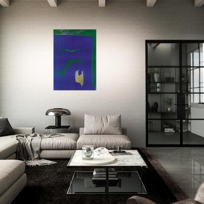 AZUL 1994 - Esteban Vicente Brushed Aluminum Print - 70x100 cm / 28x40 inches | Esteban Vicente Aluminum Print | Esteban Vicente Prints