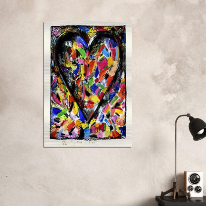 CONFETTI HEART 1985 - Jim Dine Brushed Aluminum Print - 70x100 cm / 28x40 inches | Jim Dine Aluminum Print | Jim Dine Prints