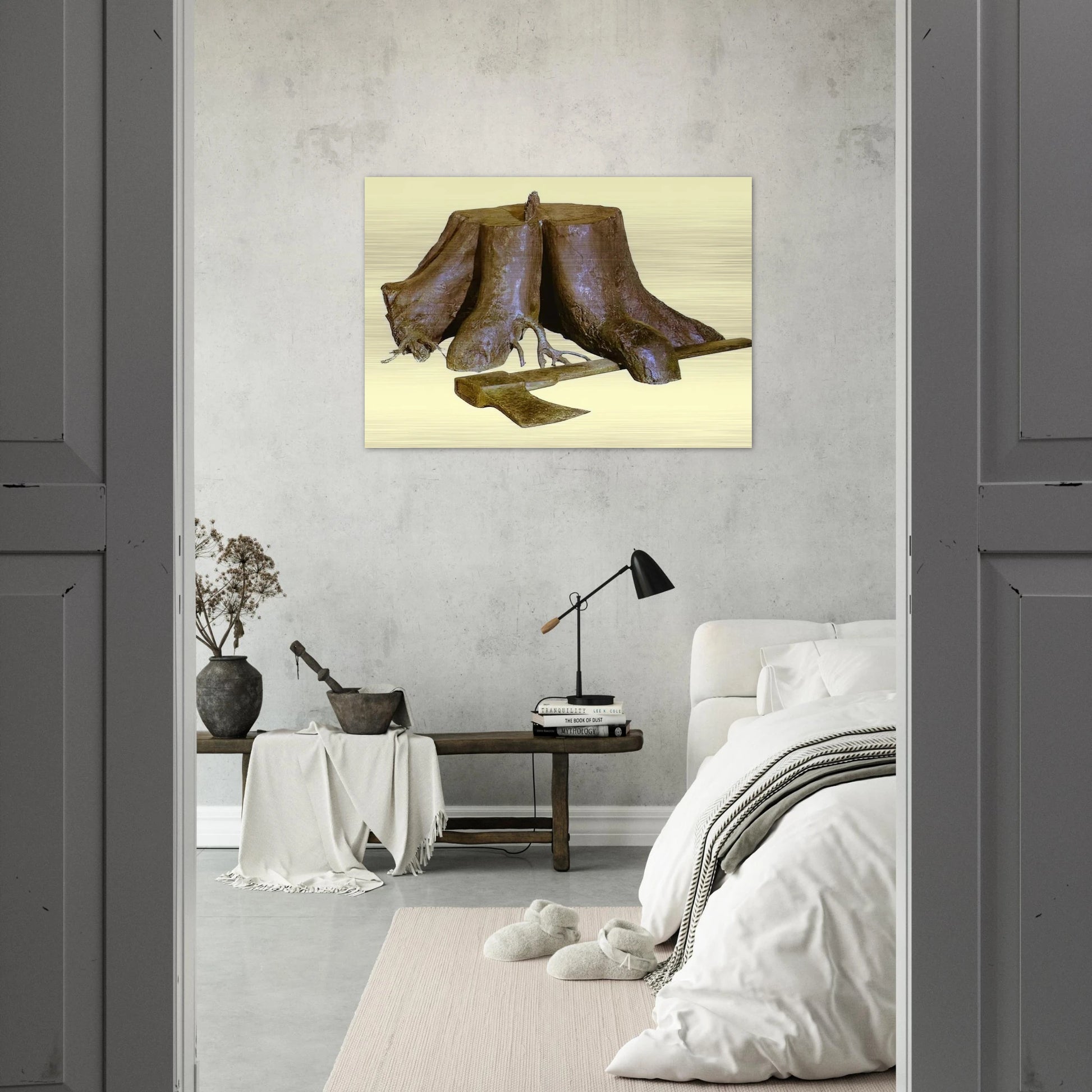 THE LABOURS OF ALEXANDER 1967 - Rene Magritte Brushed Aluminum Print - 70x100 cm / 28x40 inches | Rene Magritte Aluminum Print | Rene Magritte Prints