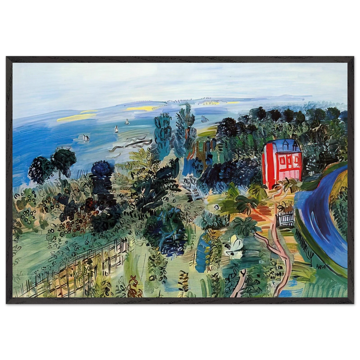 VILLERVILLE - Raoul Dufy 70x100 cm / 28x40 inches Framed Art Print – Black Wooden Frame