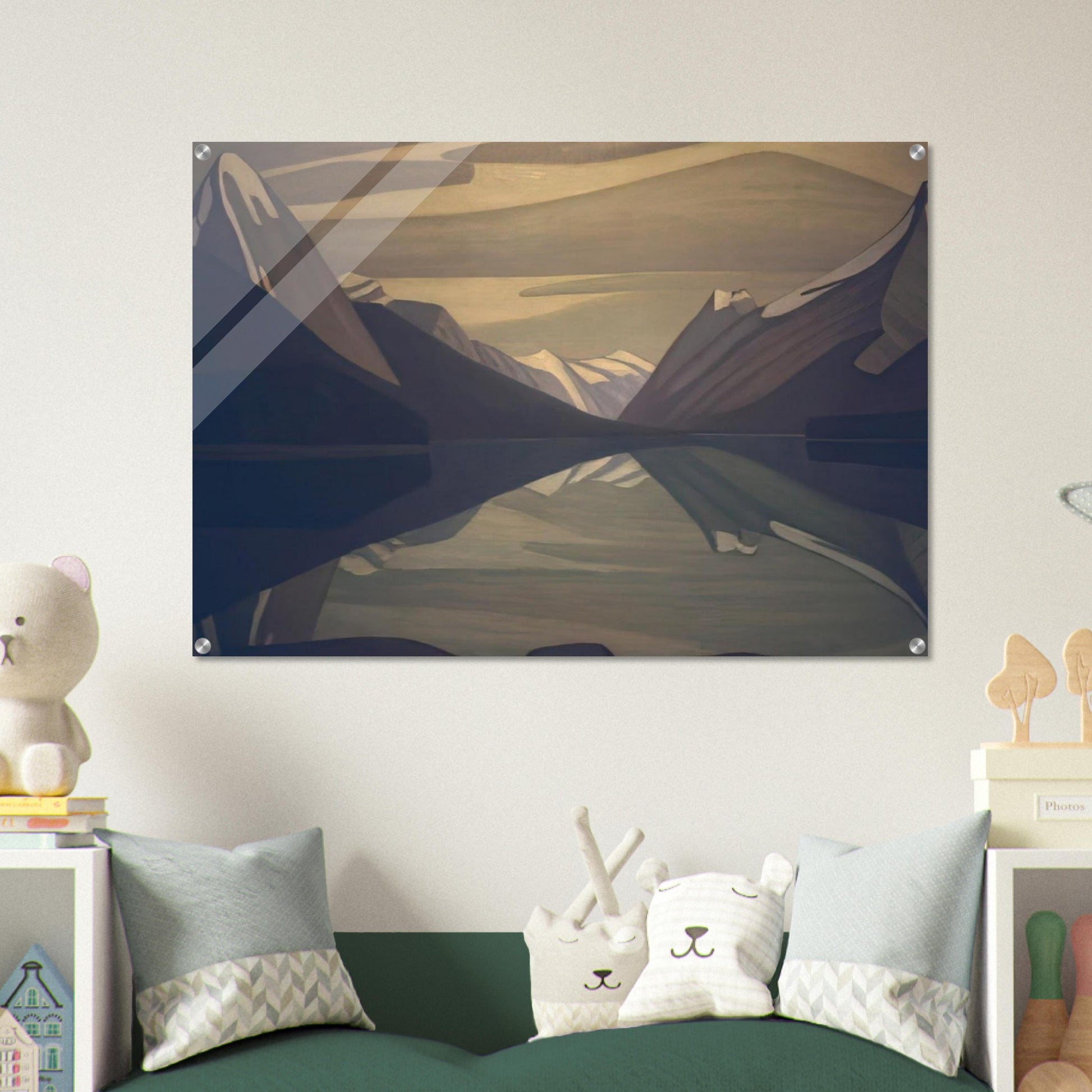 Maligne Lake, Jasper Park - 1924 - Lawren Harris Acrylic Print - 70x100 cm / 28x40″ inches | Lawren Harris Wall Art | Lawren Harris Prints