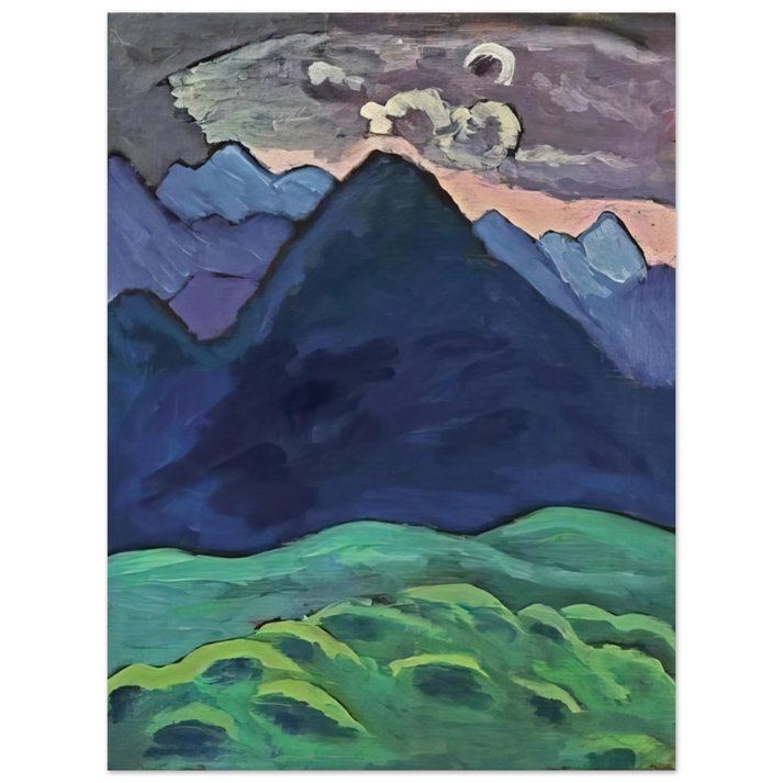 Gabriele Munter - BLAUER KEGELBERG 1930  75x100 cm / 30x40inches Fine Art Poster