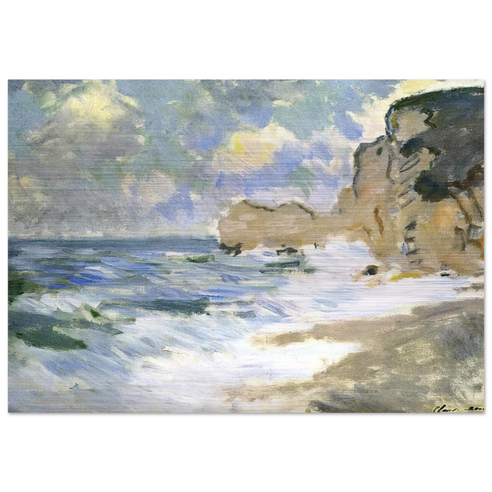 Receding Waves - claude monet Brushed Aluminum Print - 70x100 cm / 28x40 inches | claude monet Aluminum Print | claude monet Prints