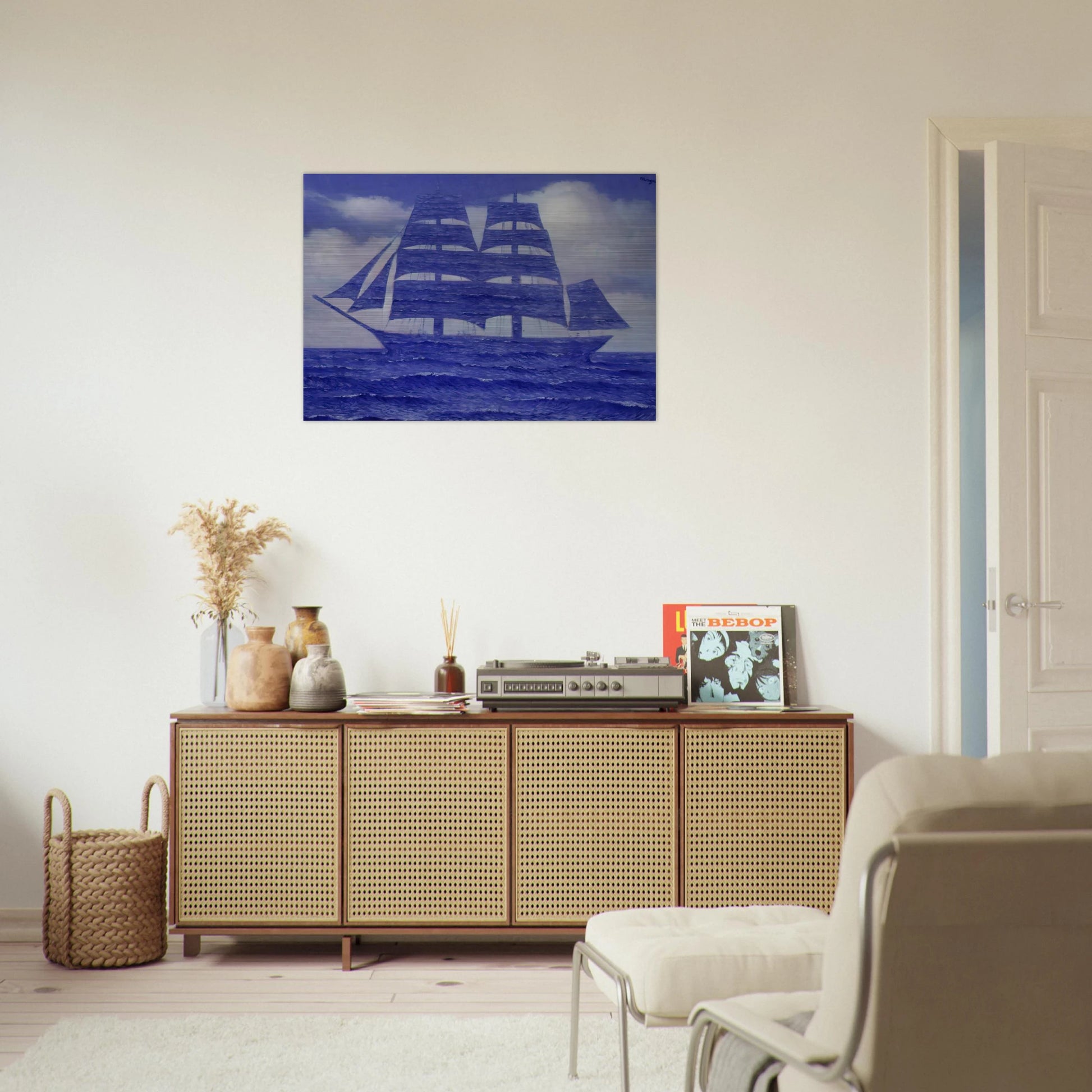 THE SEDUCER 1953 - Rene Magritte Brushed Aluminum Print - 70x100 cm / 28x40 inches | Rene Magritte Aluminum Print | Rene Magritte Prints