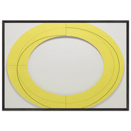 RING IMAGE M 2010 - Robert Mangold 70x100 cm / 28x40 inches Framed Art Print – Black Wooden Frame