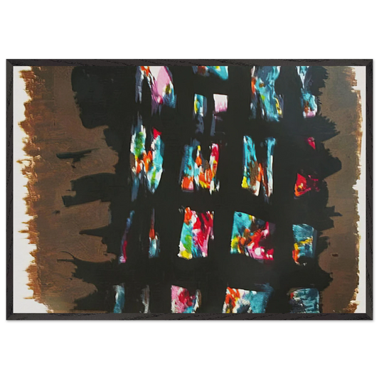 LEmprisonnement - 1978 - Alfred Manessier 70x100 cm / 28x40 inches Framed Art Print – Black Wooden Frame