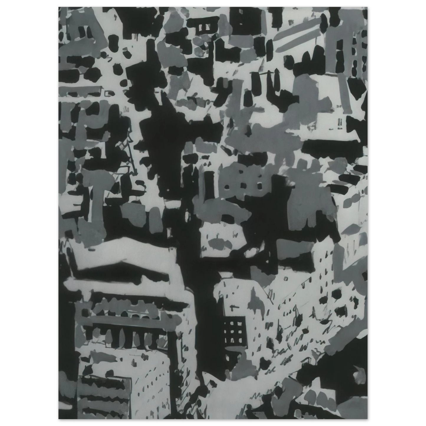 Gerhard Richter - TOWNSCAPE P2 1968  75x100 cm / 30x40inches Fine Art Poster
