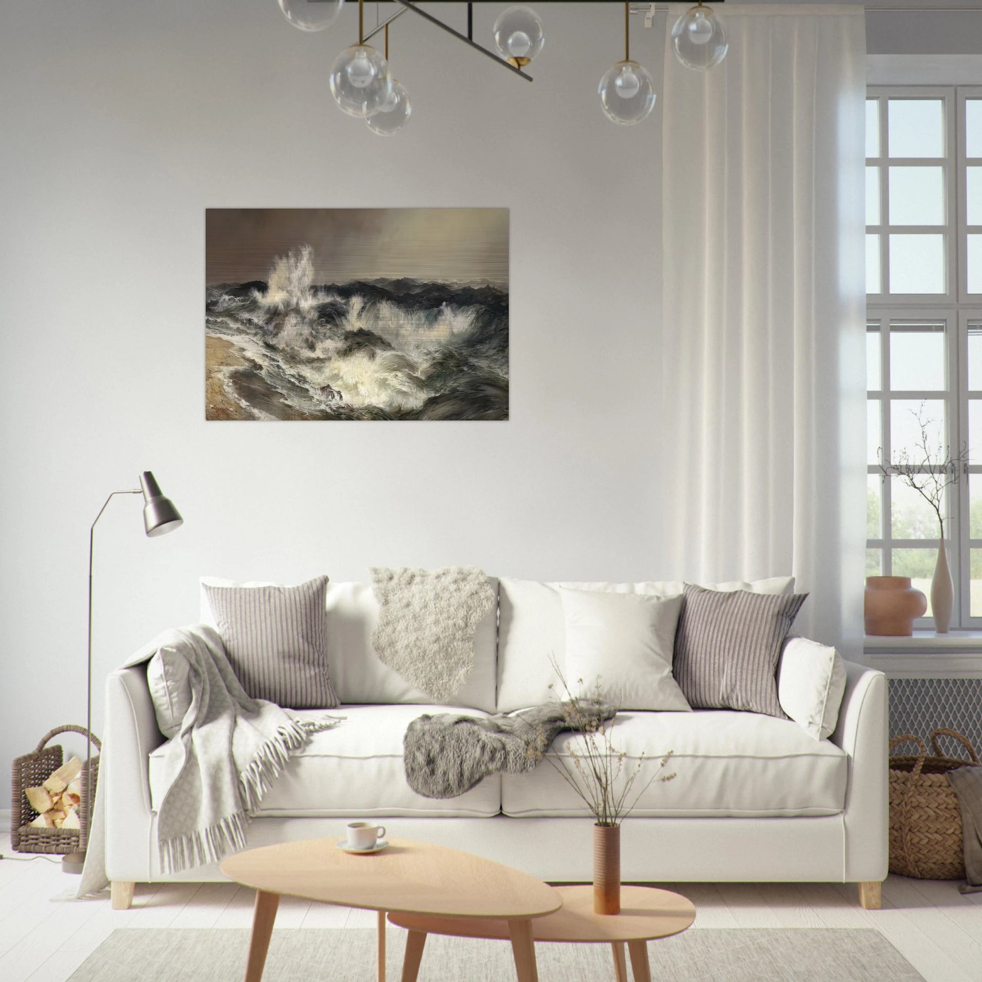 The Much Resounding Sea - Thomas Moran Brushed Aluminum Print - 70x100 cm / 28x40 inches | Thomas Moran Aluminum Print | Thomas Moran Prints