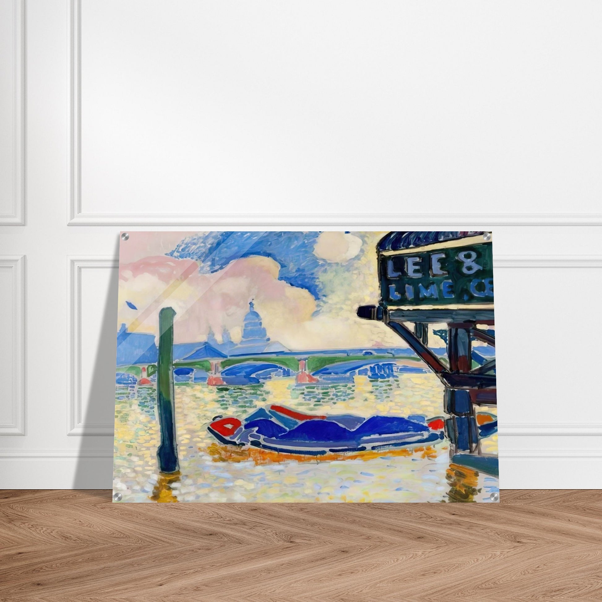 BARGES ON THE THAMES 1906 0 - Andre Derain Acrylic Print - 70x100 cm / 28x40″ inches