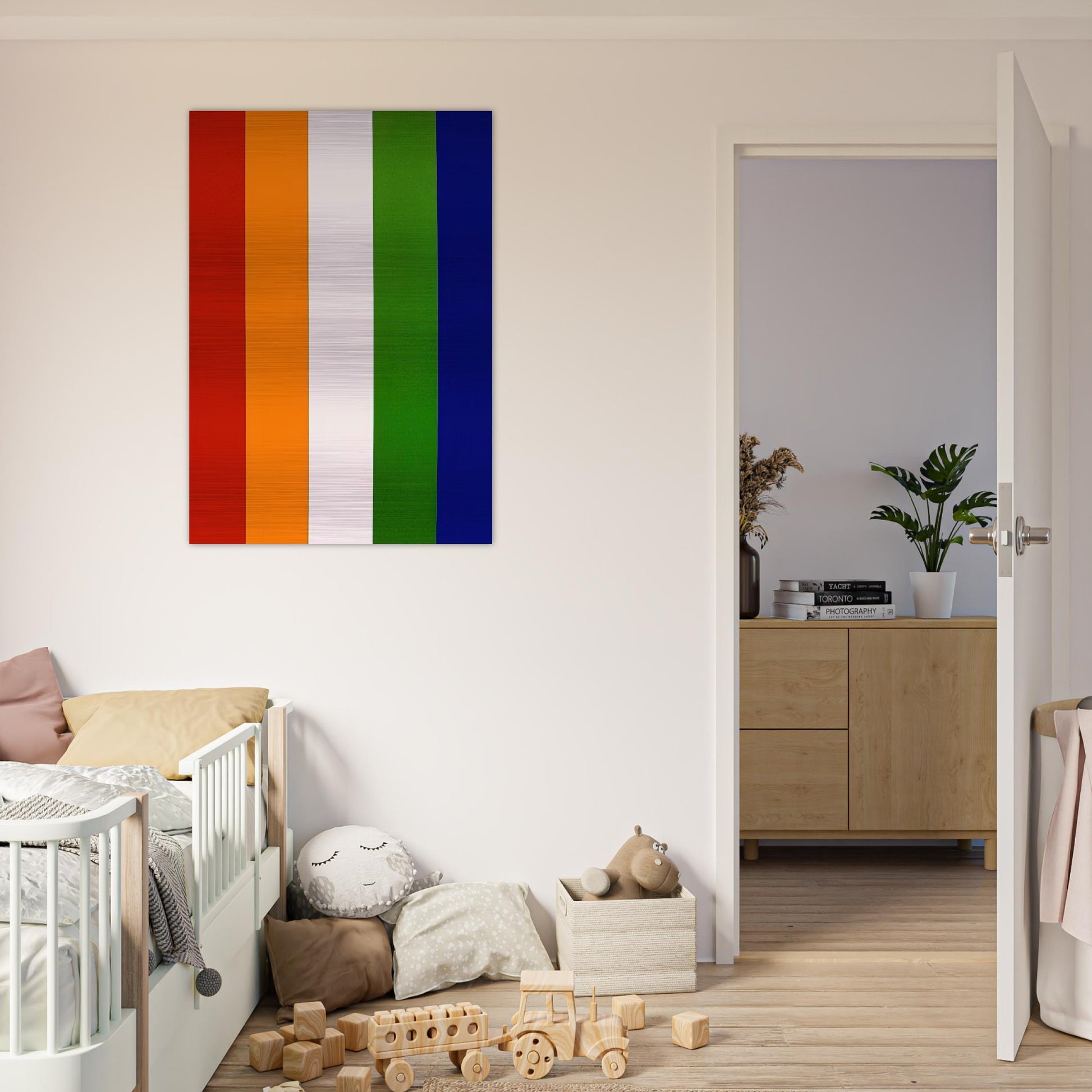 Red Orange White Green Blue - Ellsworth Kelly Brushed Aluminum Print - 70x100 cm / 28x40 inches | Ellsworth Kelly Aluminum Print | Ellsworth Kelly Prints