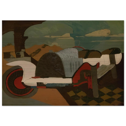 La Bugatti - 1925 - Charles Lapicque Brushed Aluminum Print - 70x100 cm / 28x40 inches | Charles Lapicque Aluminum Print | Charles Lapicque Prints