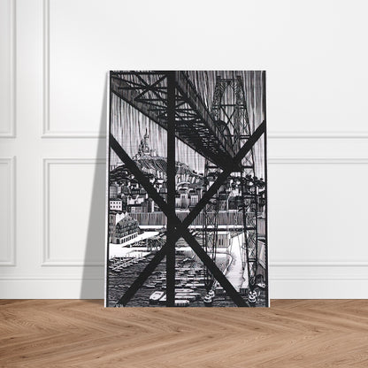 MARCEILLES DECEMBER 1936 1936 - MC Escher Brushed Aluminum Print - 70x100 cm / 28x40 inches | MC Escher Aluminum Print | MC Escher Prints