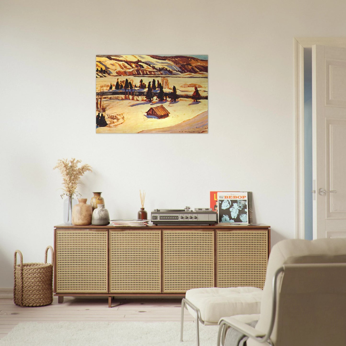 River St. Urbain - 1930 - A.Y. Jackson Brushed Aluminum Print - 70x100 cm / 28x40 inches | A.Y. Jackson Aluminum Print | A.Y. Jackson Prints