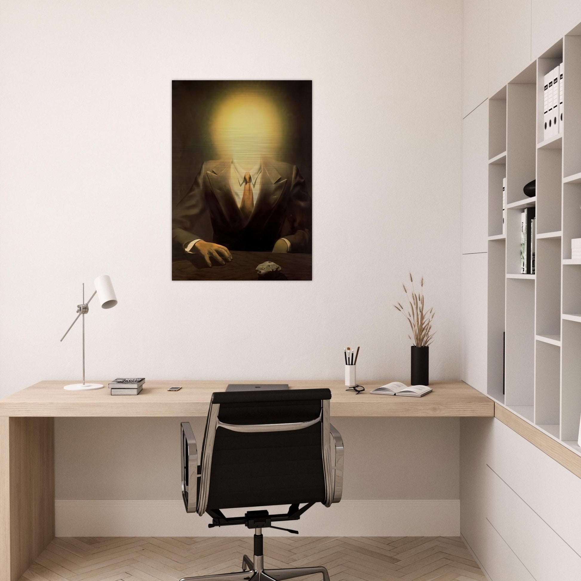 THE PLEASURE PRINCIPLE PORTRAIT OF EDWARD JAMES 1937 - Rene Magritte Brushed Aluminum Print - 70x100 cm / 28x40 inches | Rene Magritte Aluminum Print | Rene Magritte Prints