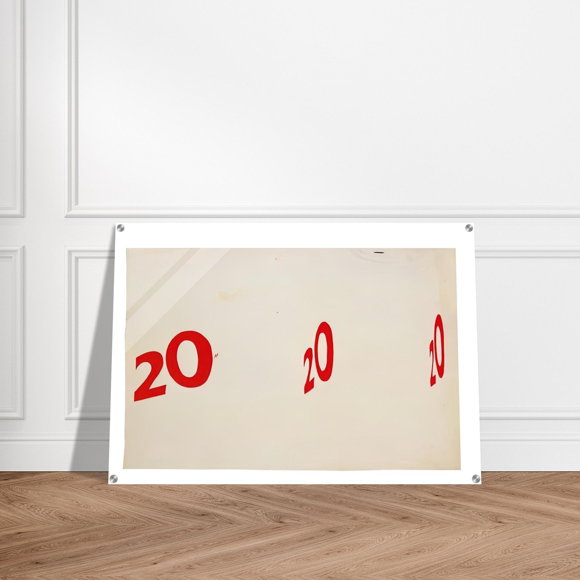 20 20 20 1962 - Edward Ruscha Acrylic Print - 70x100 cm / 28x40″ inches