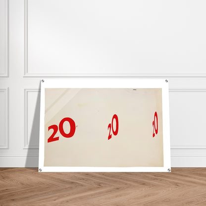 20 20 20 1962 - Edward Ruscha Acrylic Print - 70x100 cm / 28x40″ inches