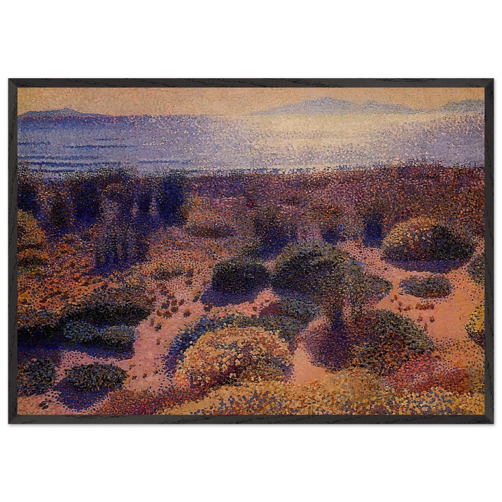 Plage de la Vignassa - Henri-Edmond Cross 70x100 cm / 28x40 inches Framed Art Print – Black Wooden Frame