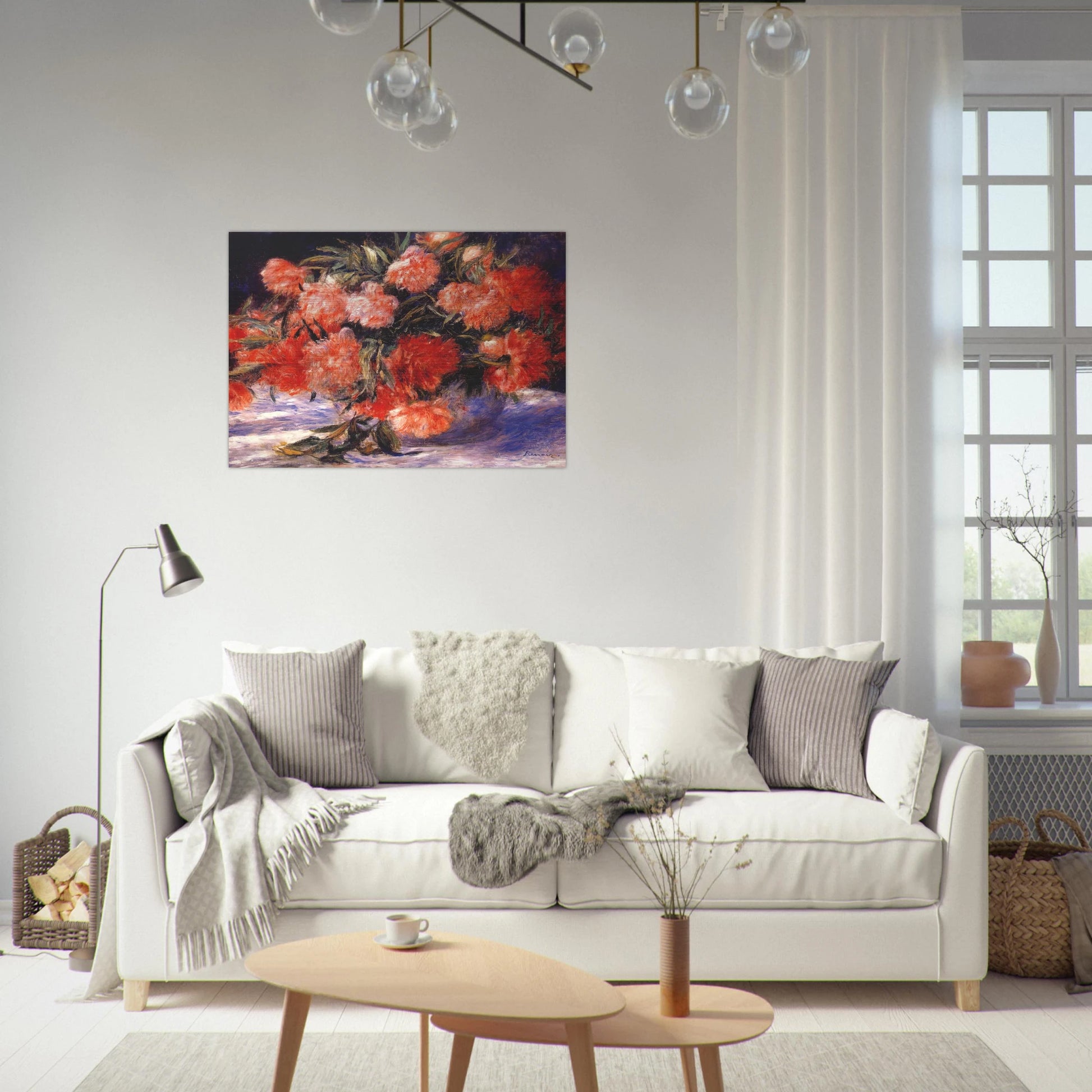 Peonies - Pierre-Auguste Renoir Brushed Aluminum Print - 70x100 cm / 28x40 inches | Pierre-Auguste Renoir Aluminum Print | Pierre-Auguste Renoir Prints