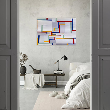 Relational Painting #9 - 1946 - Fritz Glarner Brushed Aluminum Print - 70x100 cm / 28x40 inches | Fritz Glarner Aluminum Print | Fritz Glarner Prints