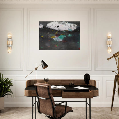Fishes - 1986 - Wu Guanzhong Brushed Aluminum Print - 70x100 cm / 28x40 inches | Wu Guanzhong Aluminum Print | Wu Guanzhong Prints