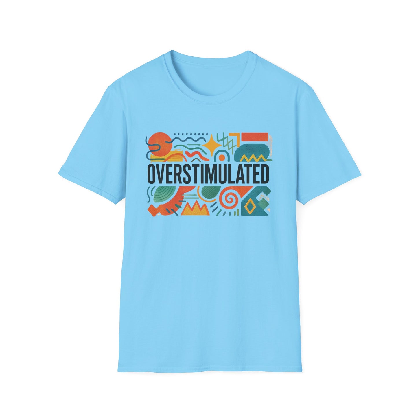 Camiseta "Sobreestimulada" para mamá | Camiseta divertida para mamá cansada | Ropa "Weirdcore" | Camiseta humorística de la generación Z | Camiseta "Agotada pero estética"